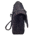 Load image into Gallery viewer, Chanel Black / White / Pink 2004 Woven Tweed Double Flap Bag
