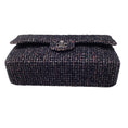 Load image into Gallery viewer, Chanel Black / White / Pink 2004 Woven Tweed Double Flap Bag