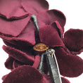 Load image into Gallery viewer, Chanel Burgundy Camillia Floral Velvet Brooch
