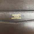Load image into Gallery viewer, Hermès Faco Box Brown Leather Clutch
