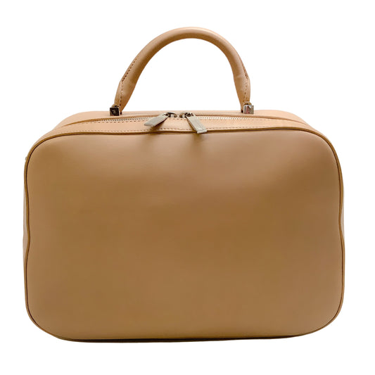 The Row Beige Leather Small Bowler Satchel