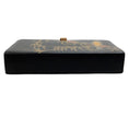 Load image into Gallery viewer, Dries van Noten Black Leather Clutch with Painted Birds
