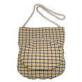 Load image into Gallery viewer, Victoria Beckham Black / Yellow Houndstooth Shoulder Bag With Chain Strap