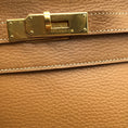Load image into Gallery viewer, Hermès Kelly 35 Clemence Tan Leather Satchel