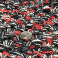Load image into Gallery viewer, Chanel Red / Grey / Black Woven Cashmere and Silk Chunky Knit Pom Pom Beanie / Hat