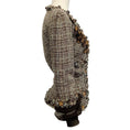 Load image into Gallery viewer, Chanel Brown / Green Tweed Jacket with Sheer Sleeves