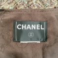 Load image into Gallery viewer, Chanel Brown / Green Tweed Jacket with Sheer Sleeves