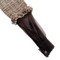 Load image into Gallery viewer, Chanel Brown / Green Tweed Jacket with Sheer Sleeves