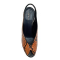 Load image into Gallery viewer, Celine Rust Python Peep Toe Wedges