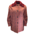 Load image into Gallery viewer, Loro Piana Red Multi Ribbed Knit Collar Calfskin Leather Buttoned Cashmere Jacket
