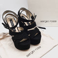 Load image into Gallery viewer, Sergio Rossi Black Suede Elettra Wedges