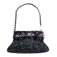 Load image into Gallery viewer, Chanel 2005 Paris / Tokyo Blue Tweed Shoulder Bag
