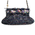 Load image into Gallery viewer, Chanel 2005 Paris / Tokyo Blue Tweed Shoulder Bag
