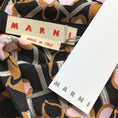 Load image into Gallery viewer, Marni Black / Camel / Pink Floral Printed Short Sleeved Crepe Midi Dress
