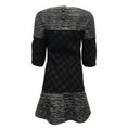 Load image into Gallery viewer, Chanel Black / Gray 2013 Tweed and Leather with 3/4 Sleeve Cocktail Dress