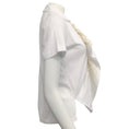 Load image into Gallery viewer, Tao Comme Des Garcons White Short Sleeve Top with Eyelet Ruffle
