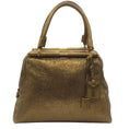 Load image into Gallery viewer, Yves Saint Laurent Gold Metallic Leather Medium Majorelle Shoulder Bag