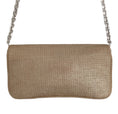 Load image into Gallery viewer, Judith Leiber Gold Tweed Raffia Bag with Mother of Pearl Clasp