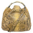 Load image into Gallery viewer, Ralph Lauren Collection Horn Handle Tan / Brown Python Skin Leather Hobo Bag

