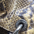 Load image into Gallery viewer, Ralph Lauren Collection Horn Handle Tan / Brown Python Skin Leather Hobo Bag
