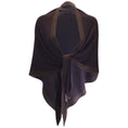 Load image into Gallery viewer, Loro Piana Plum Purple / Brown Scialle Twice Cashmere and Silk Knit Triangle Scarf
