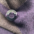 Load image into Gallery viewer, Loro Piana Plum Purple / Brown Scialle Twice Cashmere and Silk Knit Triangle Scarf
