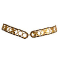 Load image into Gallery viewer, Chanel Gold Vintage Black Leather Clover Belt
