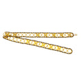Load image into Gallery viewer, Chanel Gold Vintage Black Leather Clover Belt