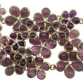 Load image into Gallery viewer, Chanel Purple Glass Flowers with Rhinestones Bracelet

