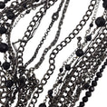 Load image into Gallery viewer, Chanel Black Multi Chain/Beaded Strand Necklace