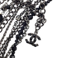 Load image into Gallery viewer, Chanel Black Multi Chain/Beaded Strand Necklace
