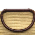 Load image into Gallery viewer, Chanel Vintage 2000 CC Doctor's Beige Raffia Woven Wood Handle Satchel