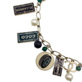 Load image into Gallery viewer, Chanel Silver 2006 Cruise Collection Enameled Charm Necklace