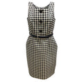Load image into Gallery viewer, Prada Beige / Black Belted Checkered Sleeveless Wool Work/Office Dress