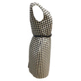 Load image into Gallery viewer, Prada Beige / Black Belted Checkered Sleeveless Wool Work/Office Dress