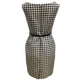Load image into Gallery viewer, Prada Beige / Black Belted Checkered Sleeveless Wool Work/Office Dress