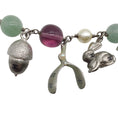 Load image into Gallery viewer, Chanel Silver Green/Purple Beaded Woodland Charm Fall 2005 Bracelet