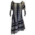 Load image into Gallery viewer, Dodo Bar Or Black / White Yolanda Tassel Detail Embroidered Midi Dress
