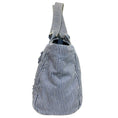 Load image into Gallery viewer, Chanel Striped Chambray Blue & Beige Canvas Tote