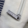 Load image into Gallery viewer, Chanel Striped Chambray Blue & Beige Canvas Tote