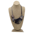 Load image into Gallery viewer, Lanvin Multicolored Mixed Media Crystal Embellished Metal, Wood, and Leather Necklace