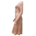 Load image into Gallery viewer, Carolina Herrera Pink Long Sleeved Knit Midi Cocktail Dress
