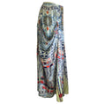Load image into Gallery viewer, Camilla Blue Multi Crystal Embellished Printed Pocketed Silk Maxi Skirt
