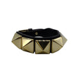 Load image into Gallery viewer, Valentino Black Gold Large Rockstuds Bracelet