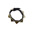 Load image into Gallery viewer, Valentino Black Gold Large Rockstuds Bracelet