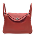 Load image into Gallery viewer, Hermès Lindy 2008 Rouge Togo Leather 30cm Shoulder Bag