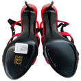 Load image into Gallery viewer, Dolce & Gabbana Red / Black Criss Cross Corset Sandals
