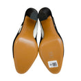 Load image into Gallery viewer, Alexandre Vauthier Black Satin Slingback Pumps with Gold Cap Toe
