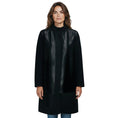 Load image into Gallery viewer, Vince Black Wool Coat with Calf Hair Trim
