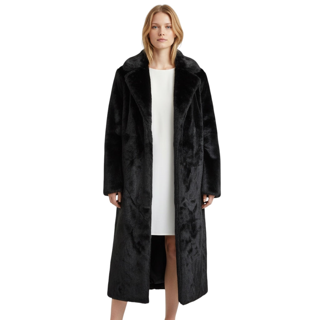Unreal Fur Black The Black Bird Faux Fur Coat